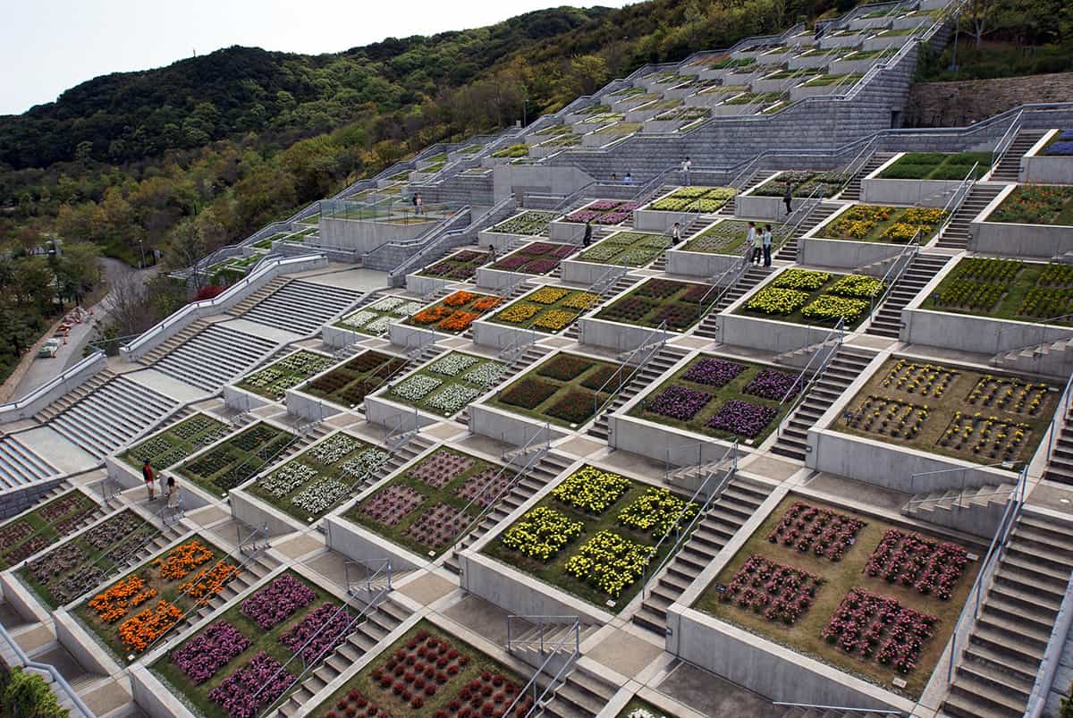 The 100 Terraced Garden Squares in Awaji Yumebutai, Japan