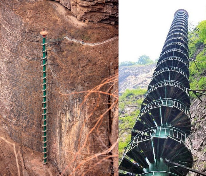 Spiral Staircase in Taihang Mountains, China