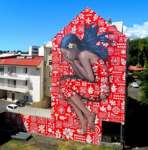Seth GlobePainter street art in Tahiti