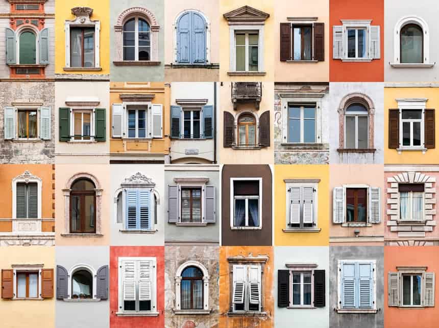 Windows of Barcelona, Spain