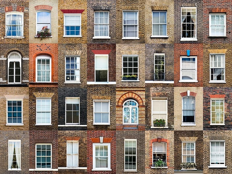 Windows of London, England