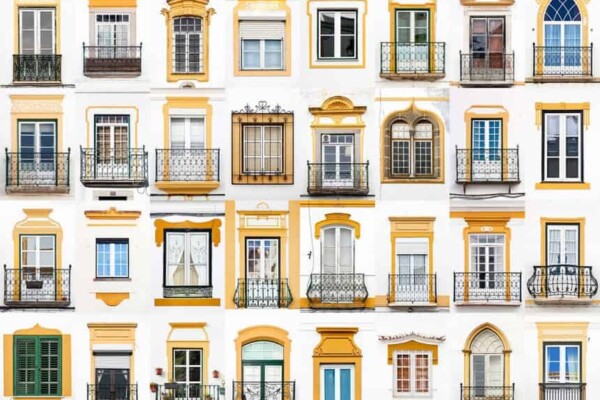 Windows of Évora, Portugal