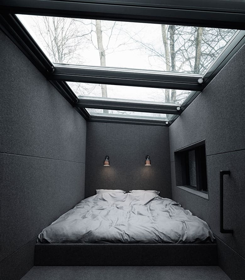 Vipp's bedroom. Sleep under the starry night.