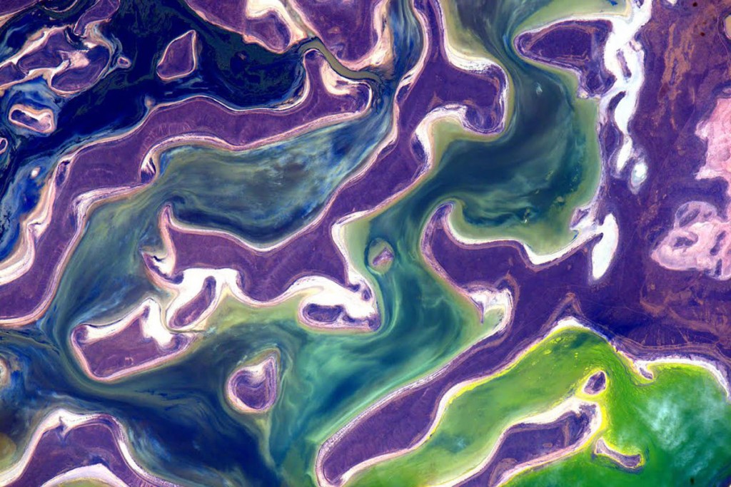 Lake Tengis, Kazakhstan seen from space.