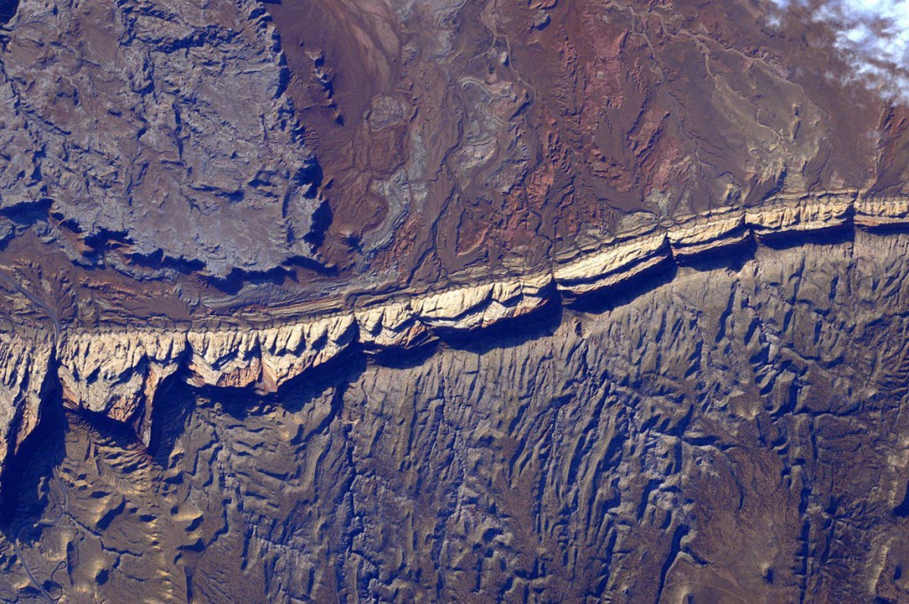 San Rafael Reef, Utah seen from the International Space Station by Scott Kelly.
