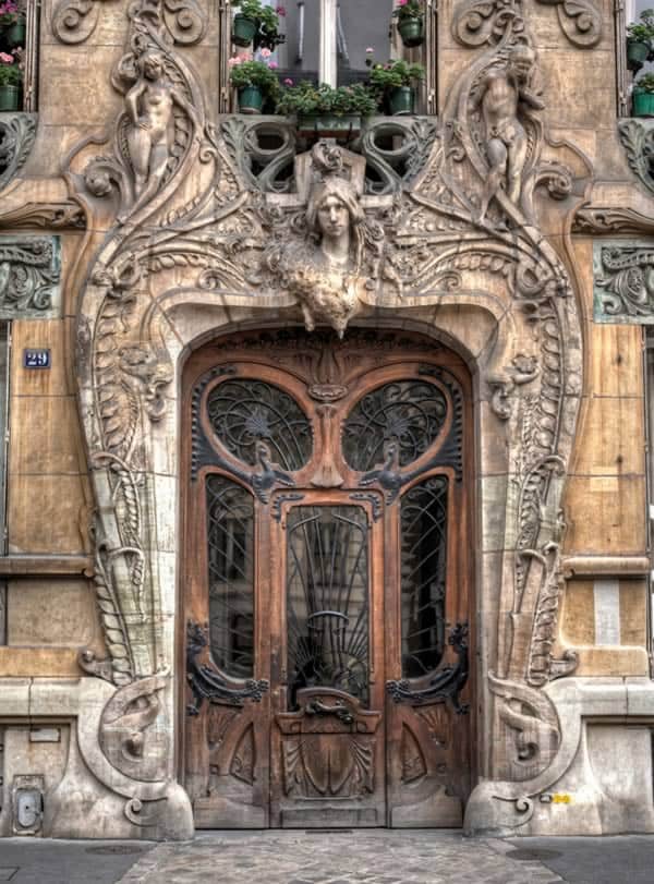 Amazing door in the 7th arrondissement of Paris at 29 Avenue a few steps from the Eiffel Tower