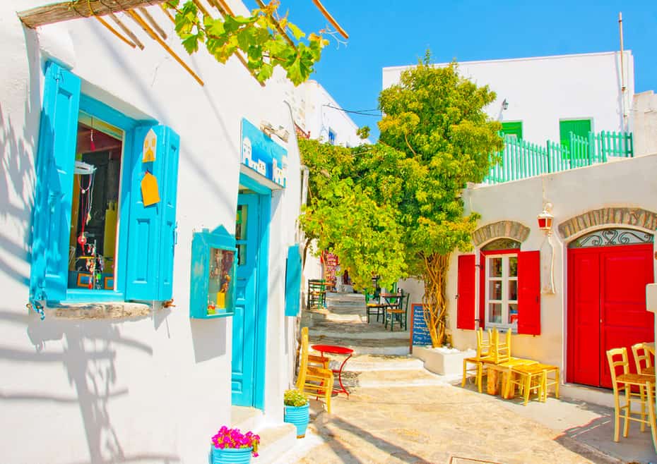 Amorgos Island, Greece, an island not many tourists know about filled with ruins from ancient civilizations. Most buildings are restored and you guessed it, filled with vibrant colors.