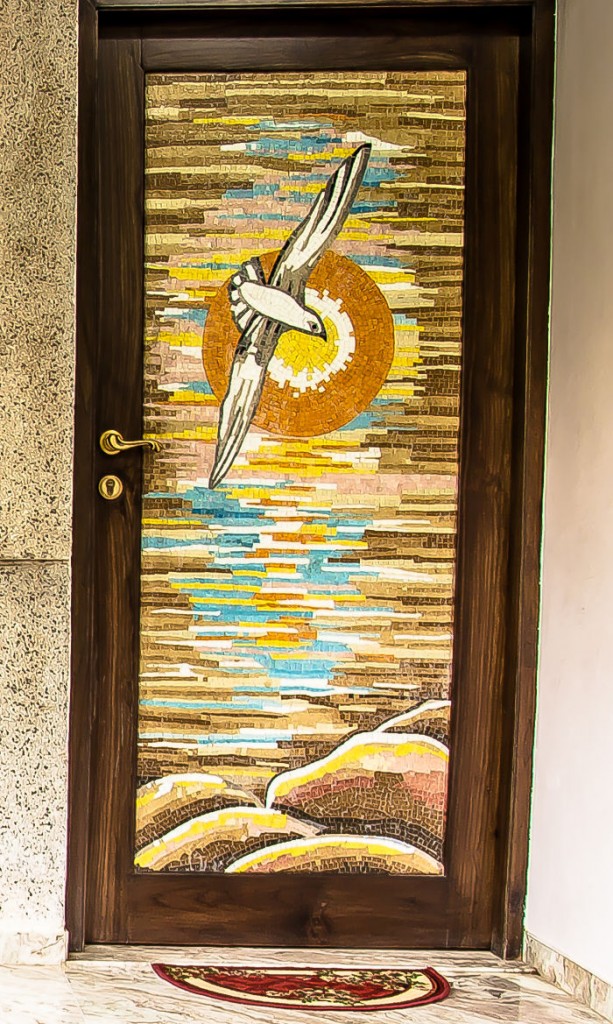 Door Skin Made Out Of Glass Mosaic Tiles - Vadodara, Gujarat, India - Designed By Vijay Agrawal