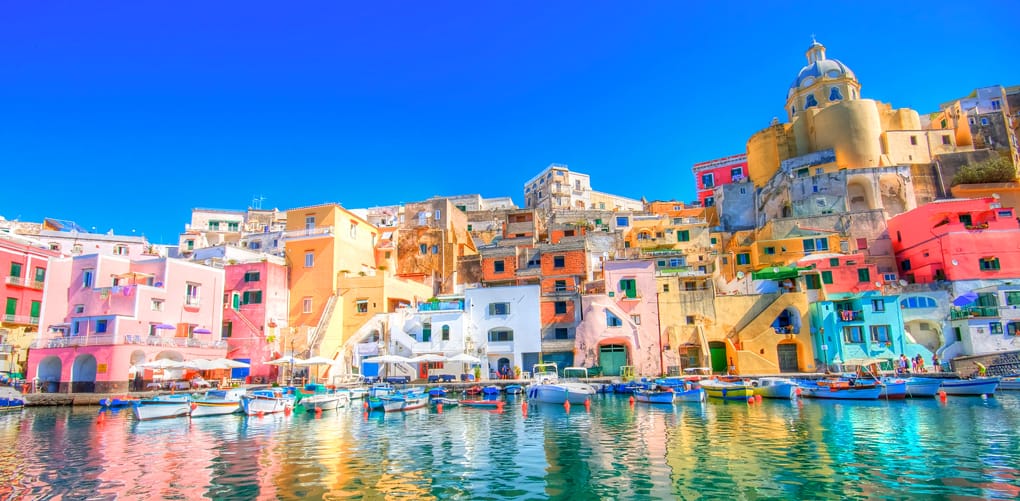 Procida is an island a few miles away from Naples, Italy.