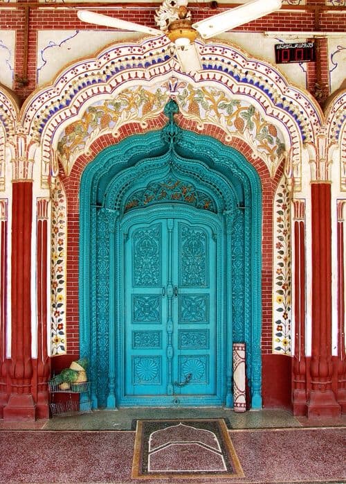 colorful doorway, India