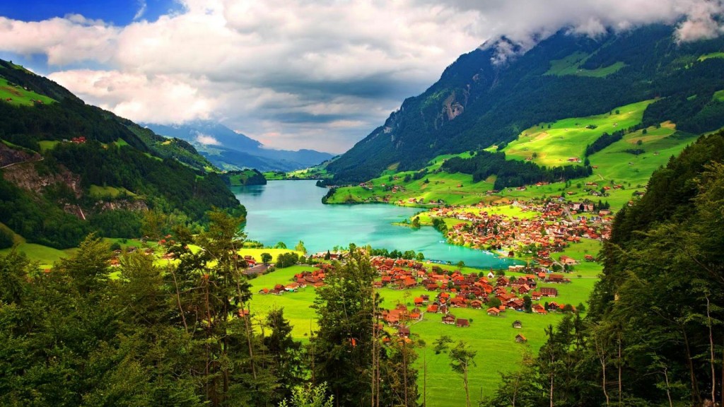 Switzerland. Also known as Breathtakingland or Peacefulland.