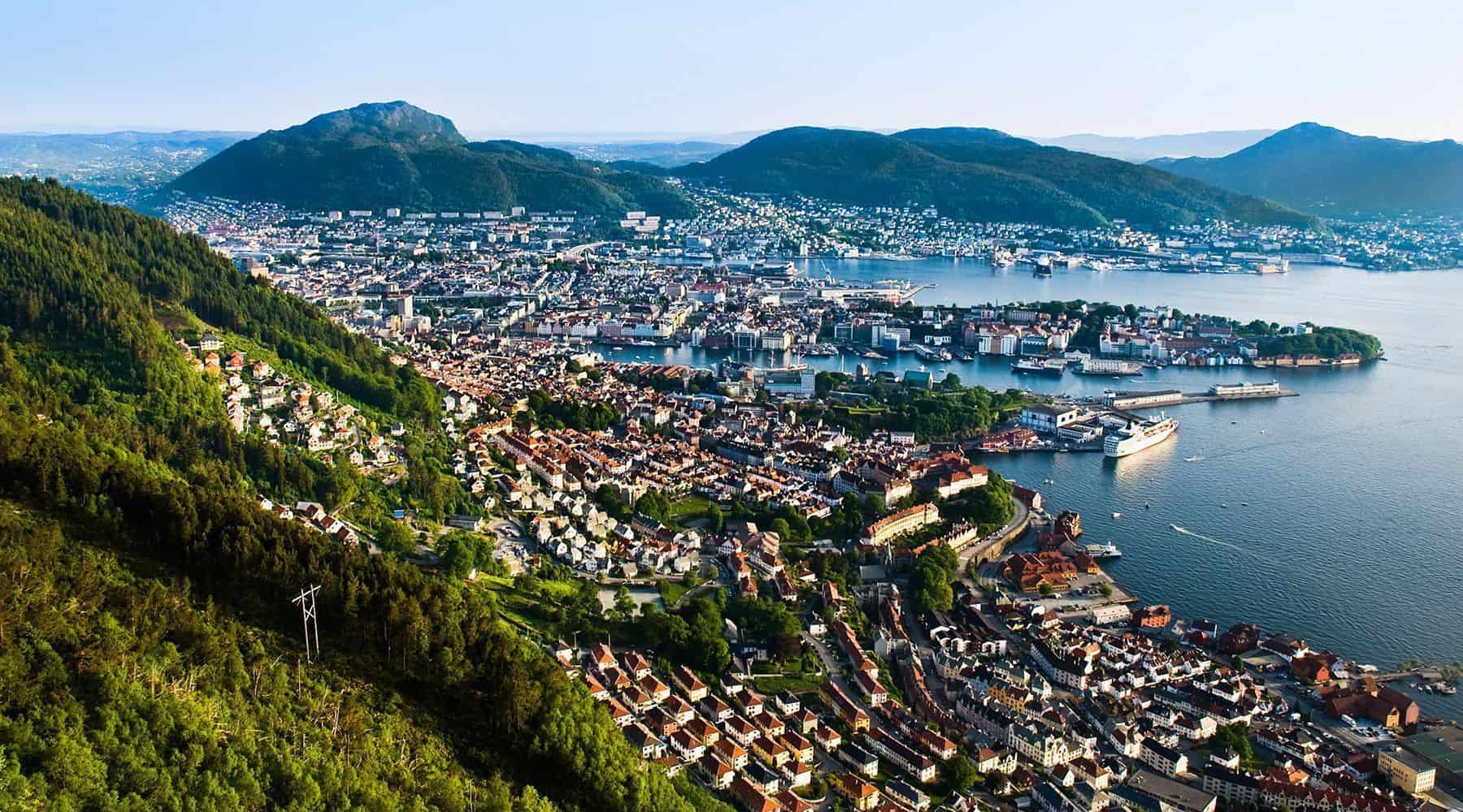 Bergen seen from above