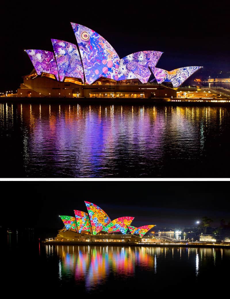 Projections on Sydney's Opera House