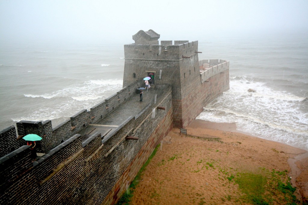 The Shanhai Pass is where the Great Wall of China meets the ocean. Photo by Fuzheado