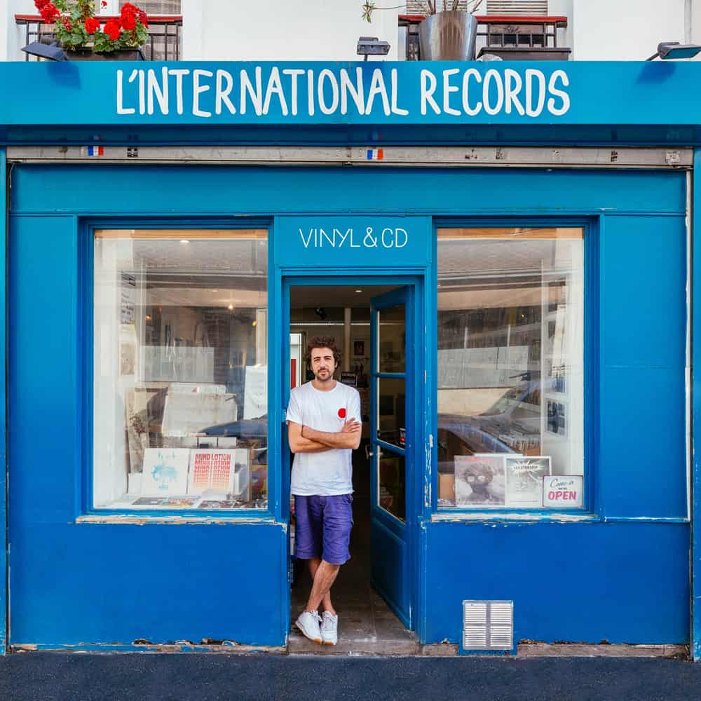 Dave Kouliche, waiting for visitors at his vinyl records shop