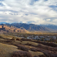 East Bench area of Salt Lake City below the Wasatch Mountains
