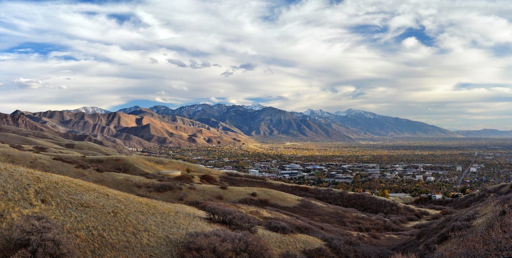 East Bench area of Salt Lake City below the Wasatch Mountains